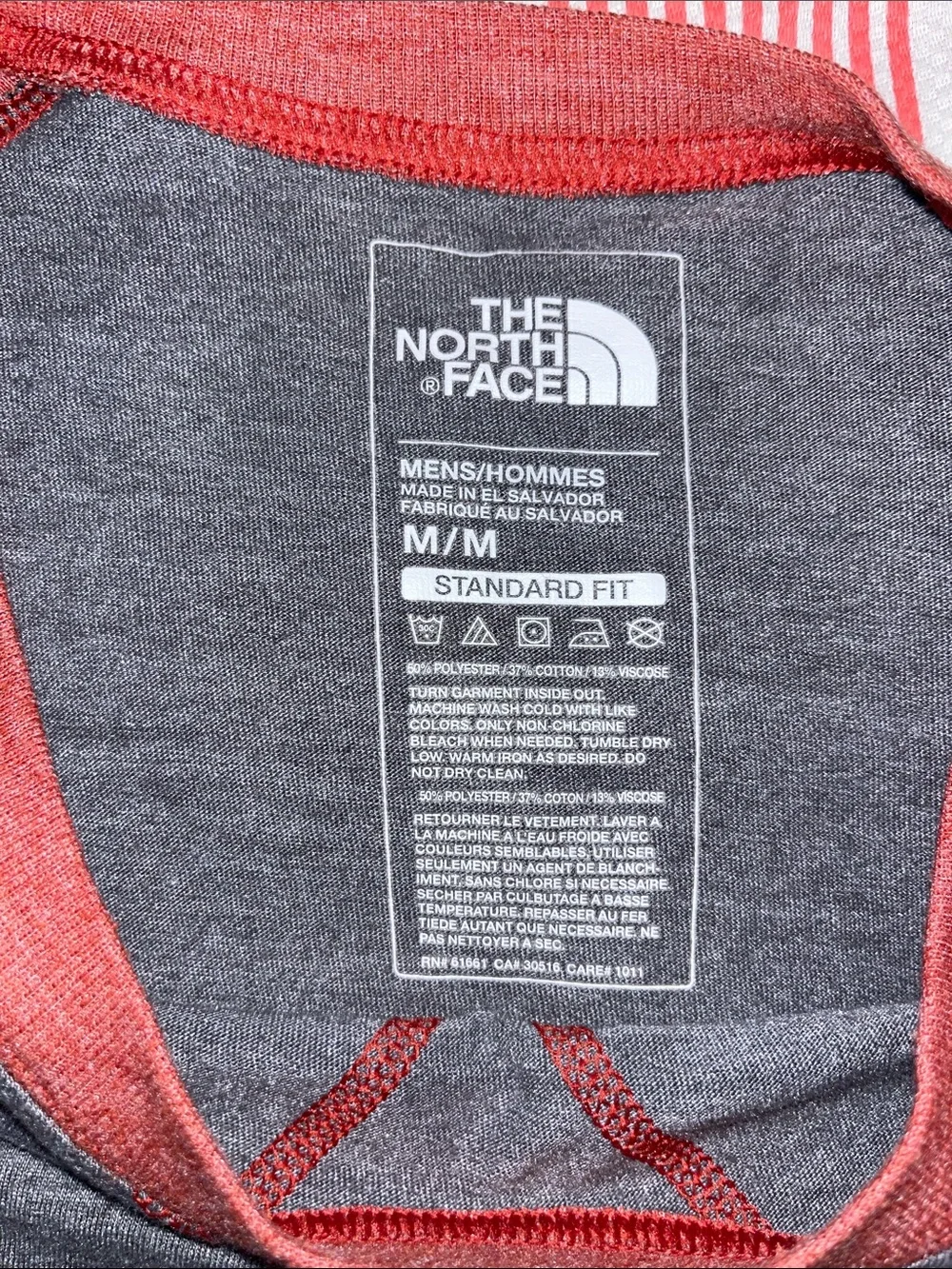 The North Face half dome Print Logo T-Shirt brick red cotton blend Men's Size M